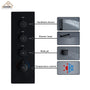 CASAINC Luxury 12 in. Thermostatic Wall Mounted Rainfall Shower Faucet Dual Shower Heads System With 6 Body Jets