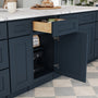 Cyber Grey RTA 18"W x 24"D x 34.5"H Base Cabinet with 1 Drawer and 1 Door