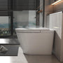 Luxury Smart Bidet Toilet with Heated Seat and Auto Flush, White, Gold, or Silver Seat Cover