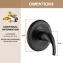 Single-Function Shower Mixer Valves Wall Mount Brass Faucet Shower Mixer Fixtures With Single Handle Copper Valve (Valve Included)