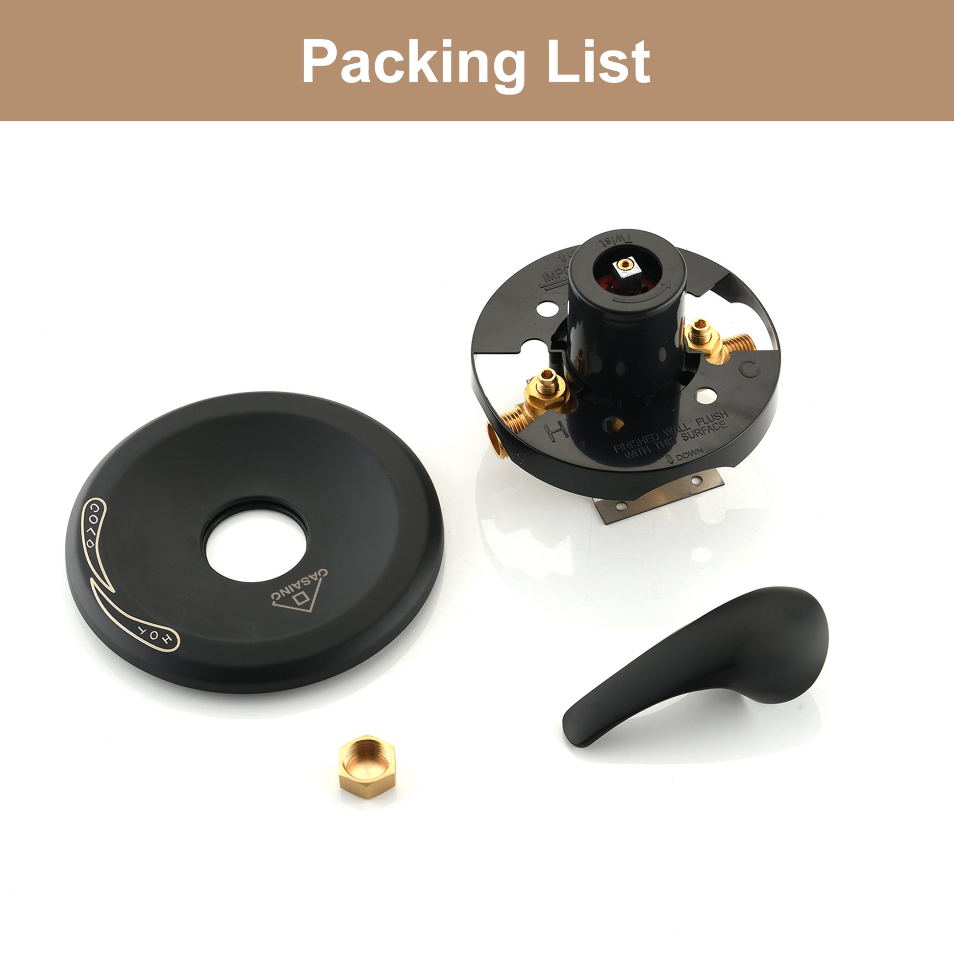 Single-Function Shower Mixer Valves Wall Mount Brass Faucet Shower Mixer Fixtures With Single Handle Copper Valve (Valve Included)