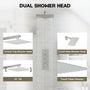 12-inch 3-Function Wall Mounted Dual Shower System with Thermostatic Valve