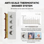 12-inch 3-Function Wall Mounted Dual Shower System with Thermostatic Valve
