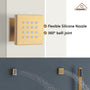 12" Ceiling Mount Luxury Shower System with LED Light & 6 Body Jets