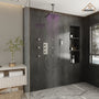 12" Ceiling Mount Luxury Shower System with LED Light & 6 Body Jets