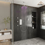 12" Ceiling Mount Luxury Shower System with LED Light & 6 Body Jets