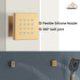 12" Wall-Mount Rainfall Shower System with Thermostatic Control & 6 Body Jets