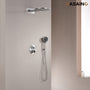Electroplated Coating Technology 22-inch Dual Function Thermostatic Rainfall Slimline Showerhead Shower System