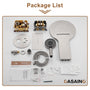 Electroplated Coating Technology 22-inch Dual Function Thermostatic Rainfall Slimline Showerhead Shower System