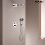 Electroplated Coating Technology 22-inch Dual Function Thermostatic Rainfall Slimline Showerhead Shower System