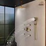 12" Ceiling Mount Thermostatic Rainfall Shower Systems with Body Sprays