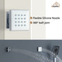 12" Ceiling Mount Thermostatic Rainfall Shower Systems with Body Sprays