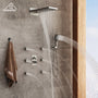 22" Wall Mounted Thermostatic Rain Shower Head System With 6 Body Jets