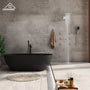 22" Wall Mounted Thermostatic Rain Shower Head System With 6 Body Jets