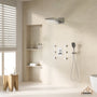 Wall Mounted 20 Inch Rectangular Dual-function Rainfall Shower Head 4 Function Thermostatic Shower System , With  6 Body Jets