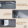 Wall Mounted 20 Inch Rectangular Dual-function Rainfall Shower Head 4 Function Thermostatic Shower System , With  6 Body Jets