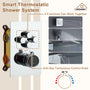 22" Wall Mounted Thermostatic Rain Shower Head System With 6 Body Jets