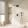 Wall Mounted 20 Inch Rectangular Dual-function Rainfall Shower Head 4 Function Thermostatic Shower System , With  6 Body Jets
