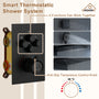22" Wall Mounted Thermostatic Rain Shower Head System With 6 Body Jets