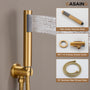 Push-Button Control High Quality Luxury Showerhead 12-Inch Thermostatic Rainfall Shower System