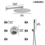 Push-Button Control High Quality Luxury Showerhead 12-Inch Thermostatic Rainfall Shower System