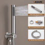 Push-Button Control High Quality Luxury Showerhead 12-Inch Thermostatic Rainfall Shower System