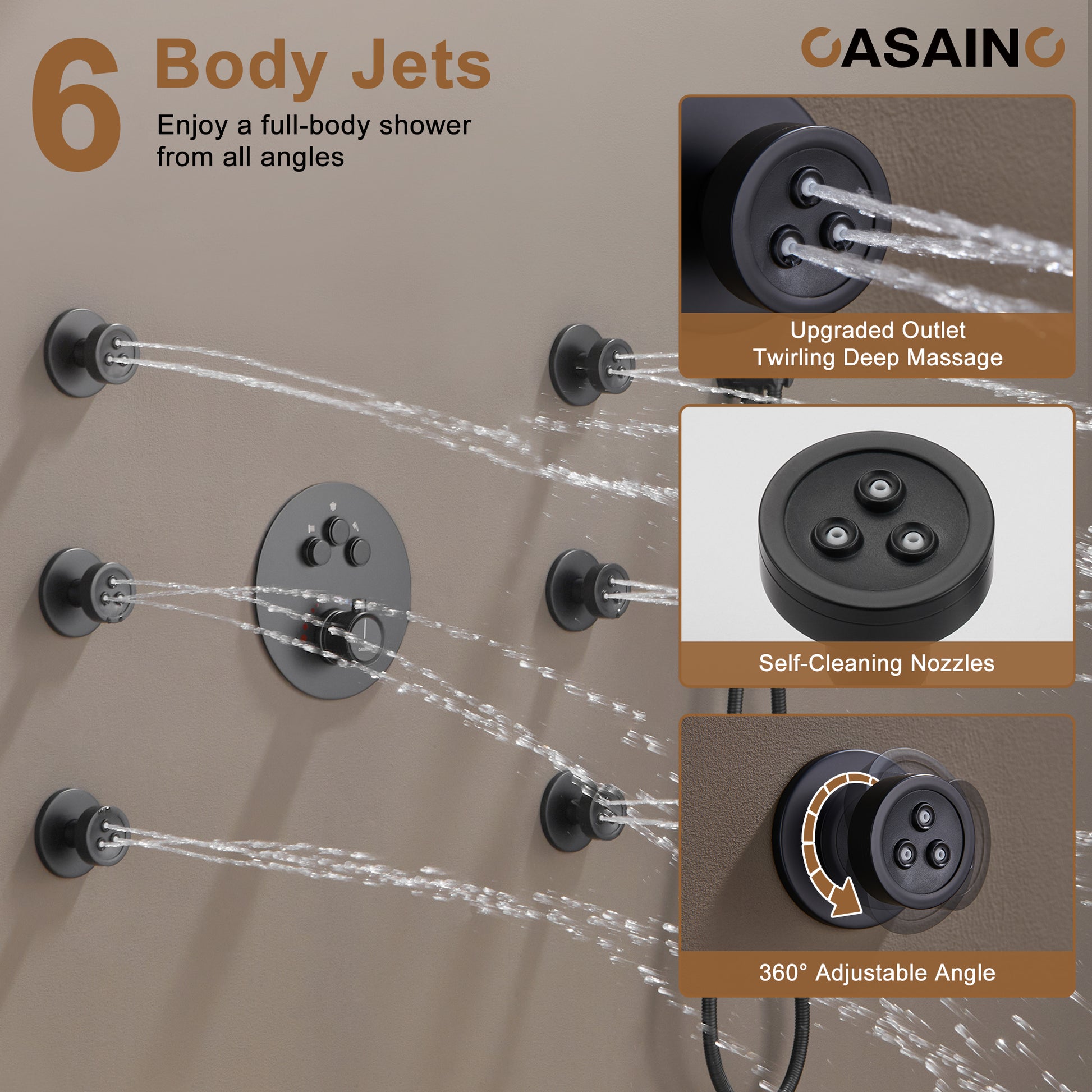 Push-Button Control High Quality Luxury Showerhead 12-Inch Thermostatic Rainfall Shower System