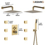 Double 12-inch Rainfall Shower Deluxe Shower System