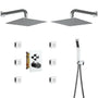Double 12-inch Rainfall Shower Deluxe Shower System