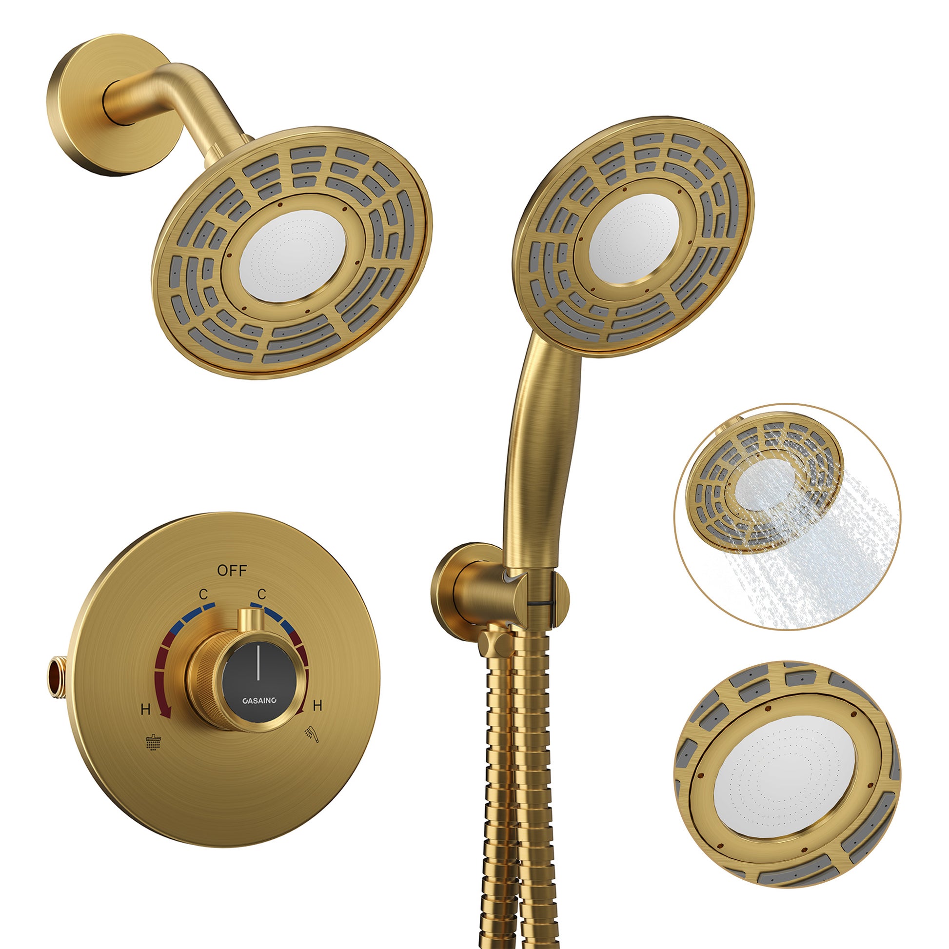 5-inch 2-Function Shower Faucet Set with Handheld Shower