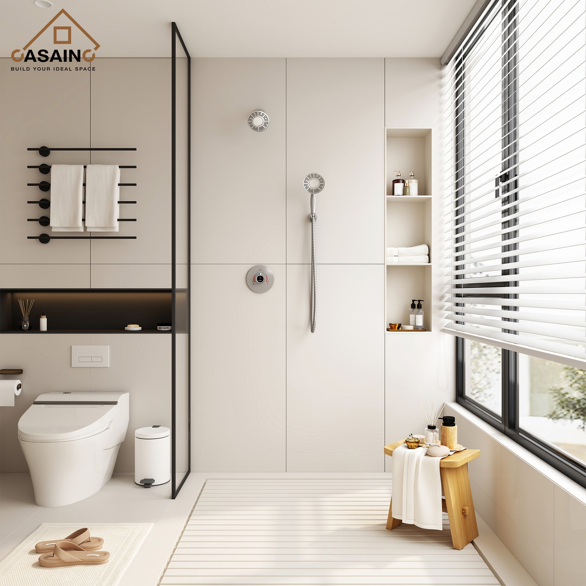 5-inch 2-Function Shower Faucet Set with Handheld Shower