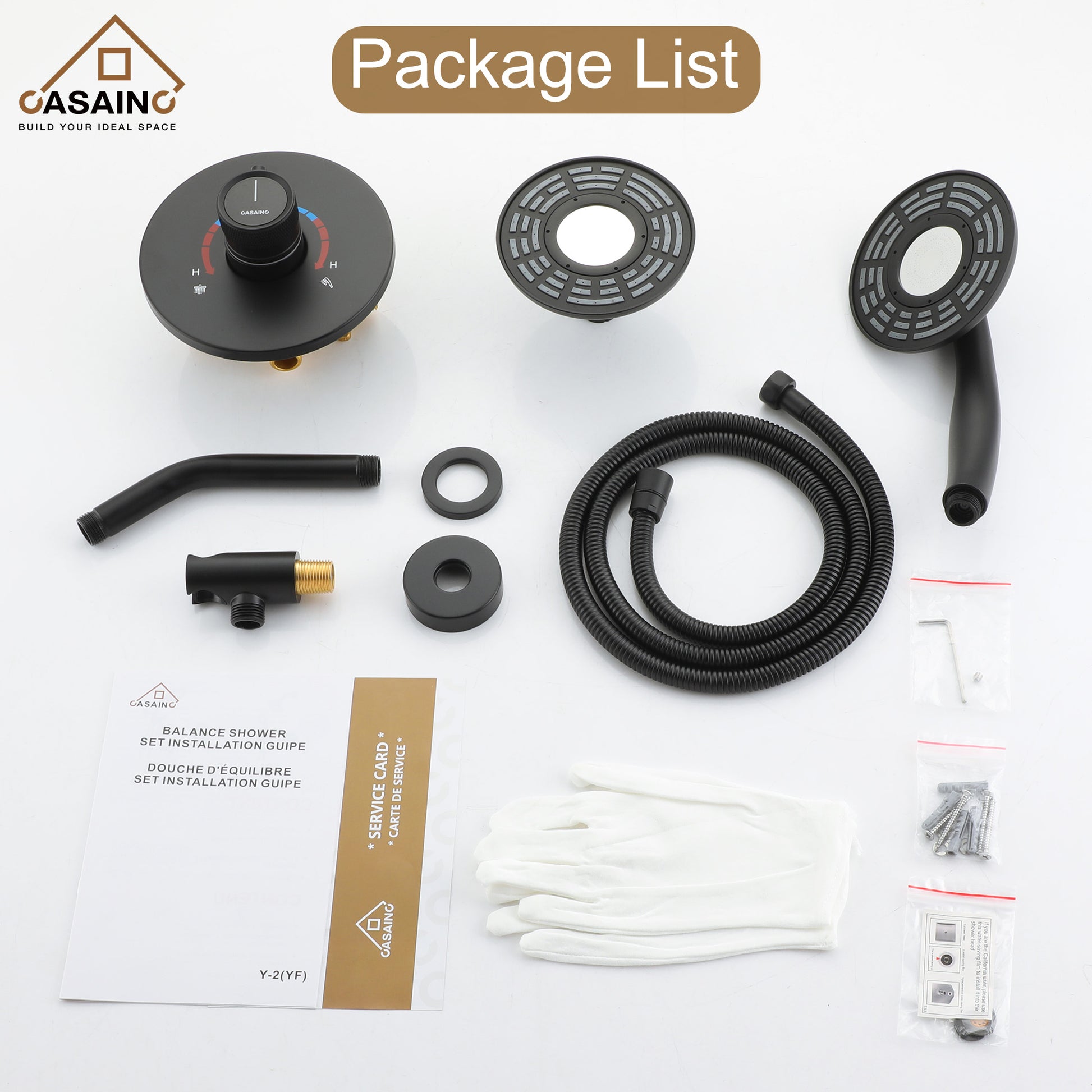 5-inch 2-Function Shower Faucet Set with Handheld Shower