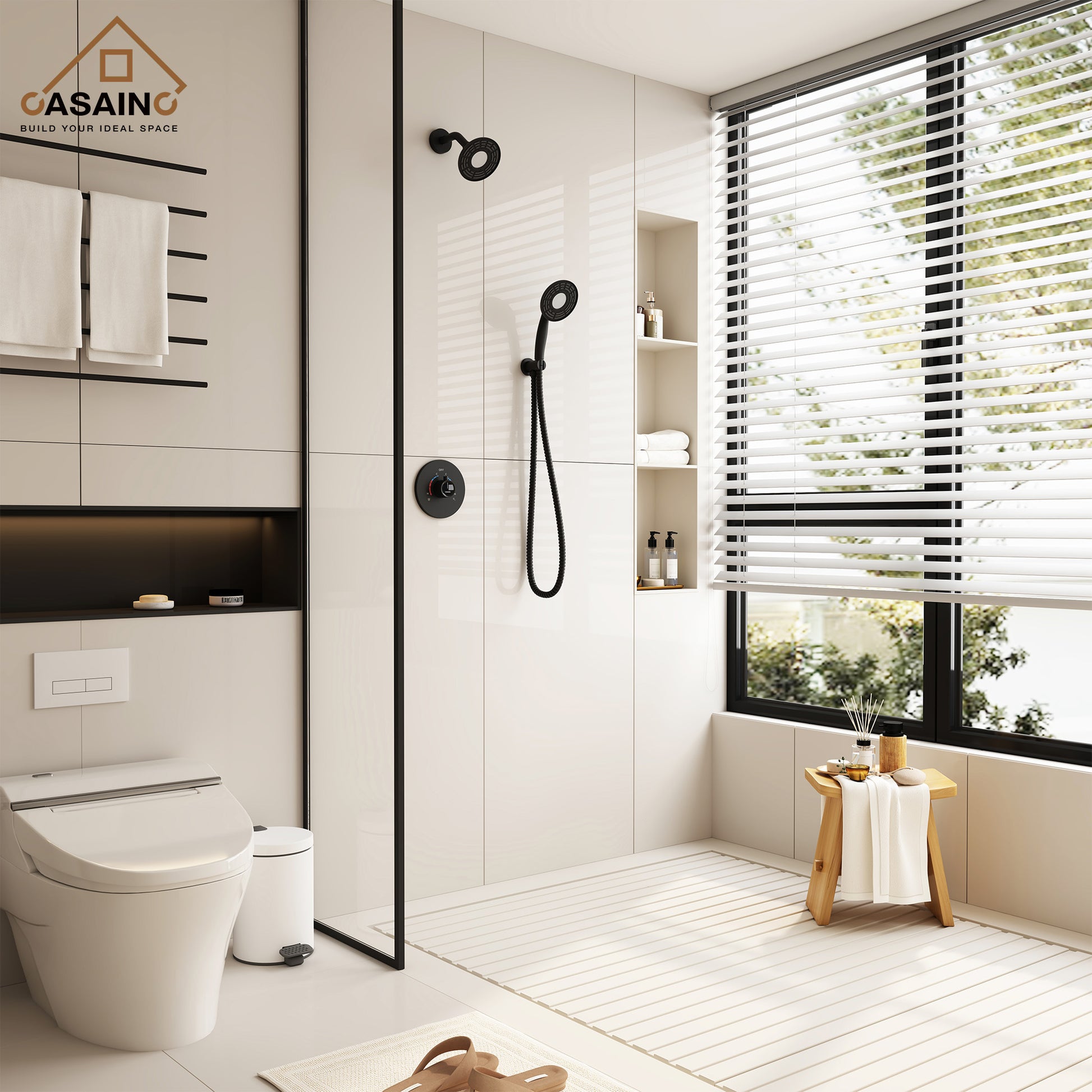 5-inch 2-Function Shower Faucet Set with Handheld Shower