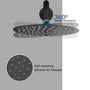 Casainc 10" Round 3 Functions Wall Mount Dual Shower Heads Shower Syst