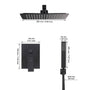 Casainc 2 Function 10" Wall Mounted Dual Shower Heads Shower System In Black-CASAINC