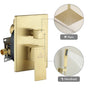 Casainc 2-Function Wall-Mounted/Ceiling-Mounted Shower System with Handheld Shower in Brushed Gold
