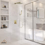 Casainc 2-Function Wall-Mounted/Ceiling-Mounted Shower System with Handheld Shower in Brushed Gold