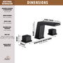3-Hole Deck-Mounted Waterfall Basin Faucet Bathroom Sink Faucet