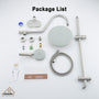 Casainc Exposed Pipe Dual Shower Heads System with 3 Spray Patterns Hand Shower