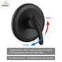 Casainc Matte Black Dual Shower Heads System with 3 Spray Patterns Hand Shower