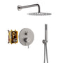 Casainc Round 2 Functions Wall Mount Dual Shower Heads Shower System