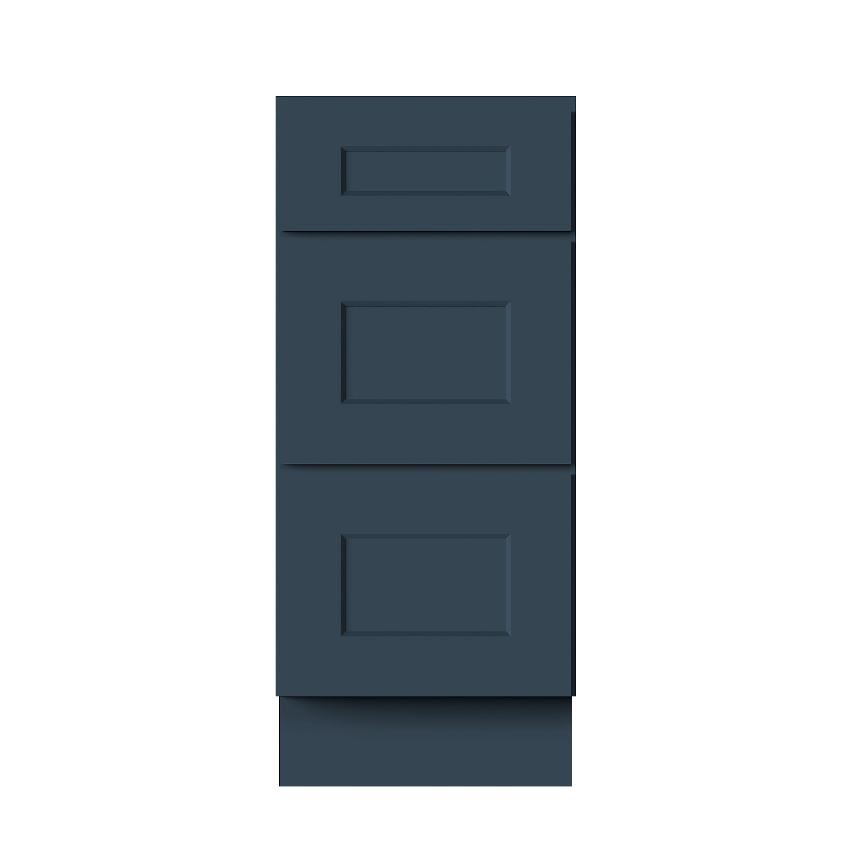Cyber Grey RTA 15"-36"W x 24"D x 34.5"H 6 Sizes Base Cabinet with 3 Drawers