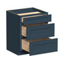 Cyber Grey RTA 15"-36"W x 24"D x 34.5"H 6 Sizes Base Cabinet with 3 Drawers