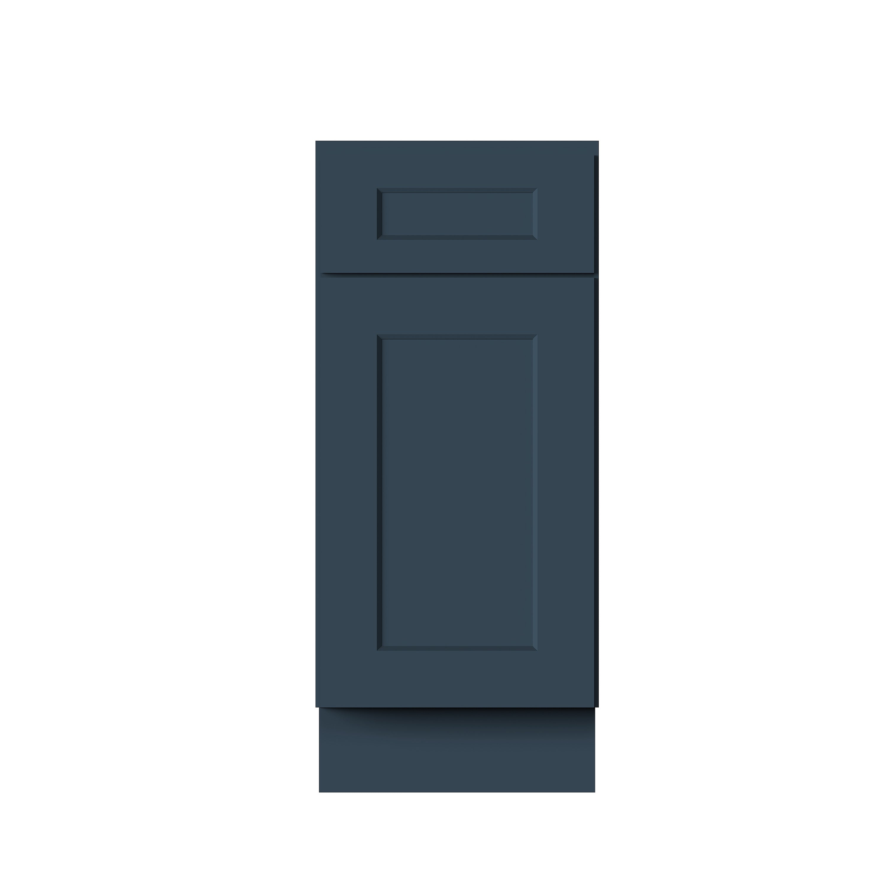 Cyber Grey RTA 15"/21"W x 24"D x 34.5"H Base Cabinet with 1 Drawer and 1 Shelf
