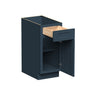 Cyber Grey RTA 15"/21"W x 24"D x 34.5"H Base Cabinet with 1 Drawer and 1 Shelf