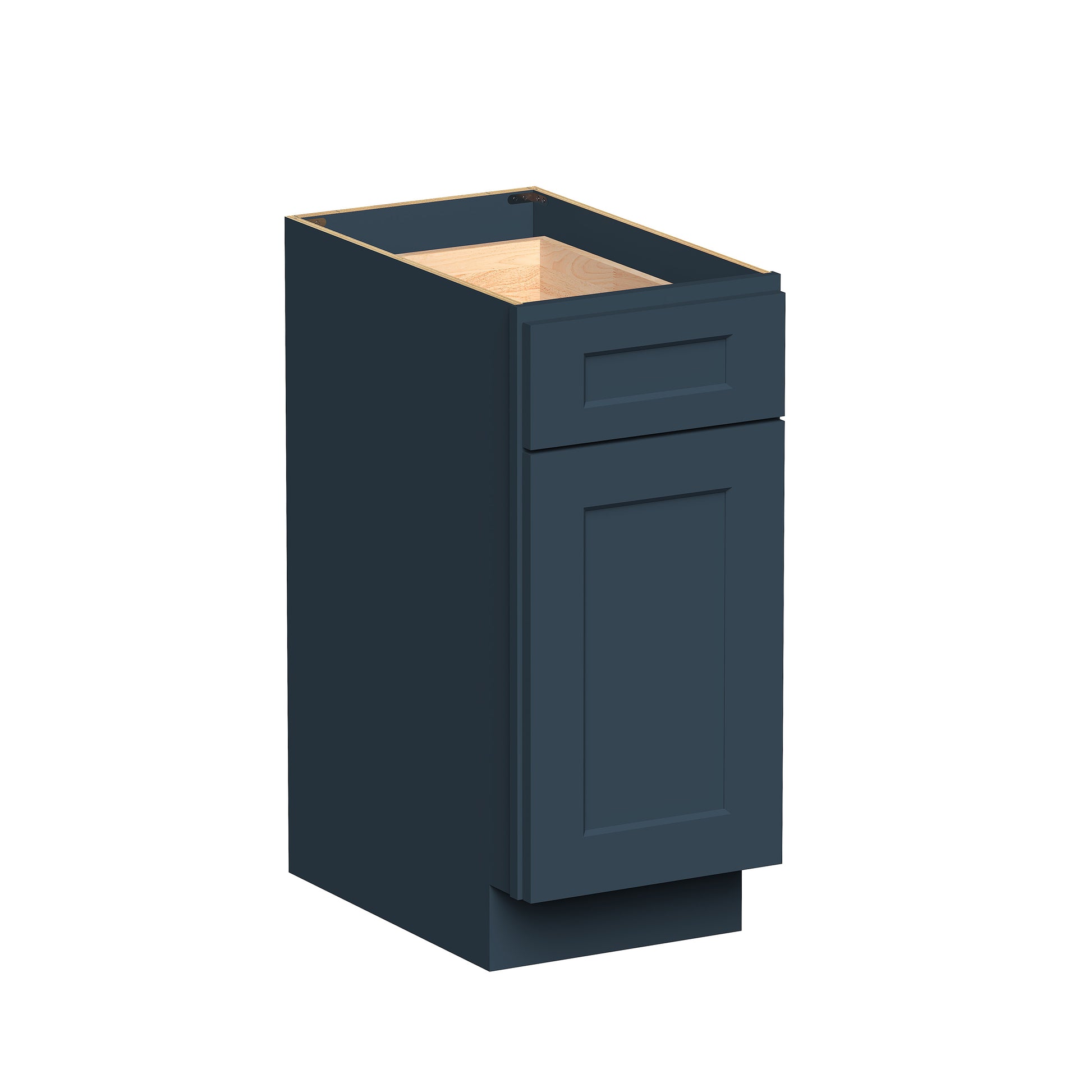Cyber Grey RTA 15"/21"W x 24"D x 34.5"H Base Cabinet with 1 Drawer and 1 Shelf
