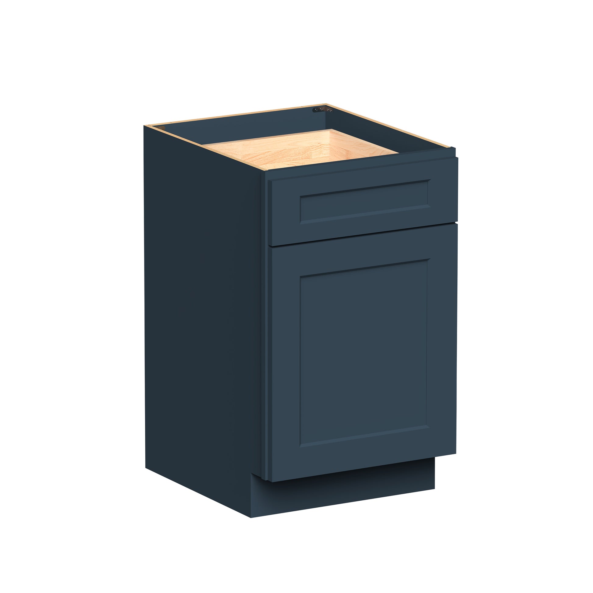 Cyber Grey RTA 15"/21"W x 24"D x 34.5"H Base Cabinet with 1 Drawer and 1 Shelf