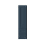 Cyber Grey RTA 15"W x 12"D x 60"H Tall Counter Linen Cabinet with 1 Door, 2 Drawers and 3 Shelves