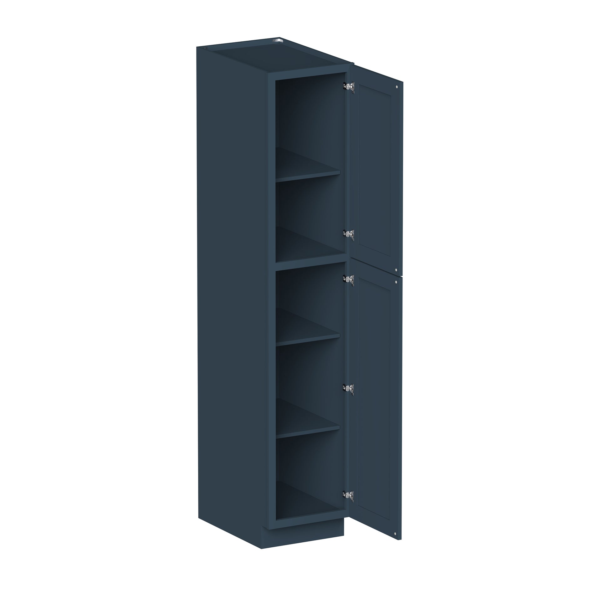 Cyber Grey RTA 18"W x 27"D x 84"/90"/96"H 3 Sizes Tall Pantry Cabinet