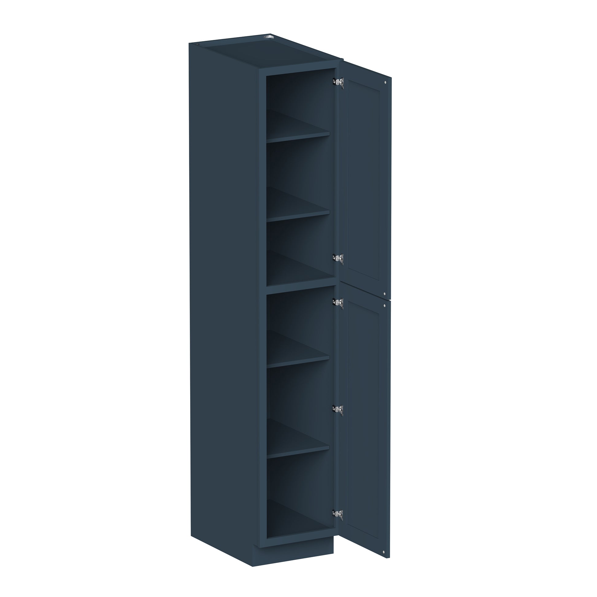 Cyber Grey RTA 18"W x 27"D x 84"/90"/96"H 3 Sizes Tall Pantry Cabinet